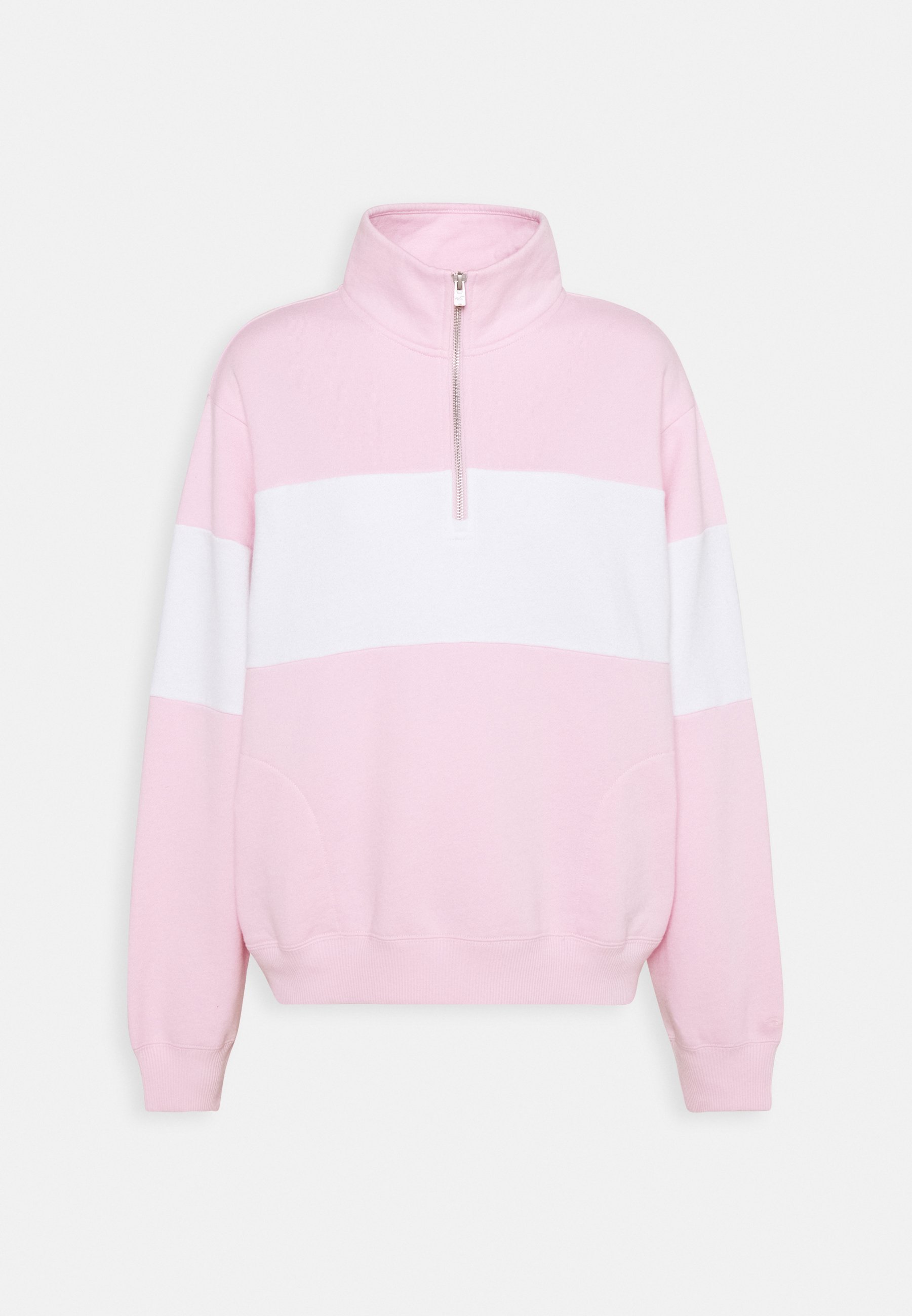 Sudadera con capucha, logo y cinta en la manga en rosa de Hollister -  GLAMI.es