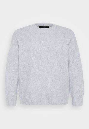 Vero Moda Curve VMCBOOM O NECK - Pulover - light grey melange