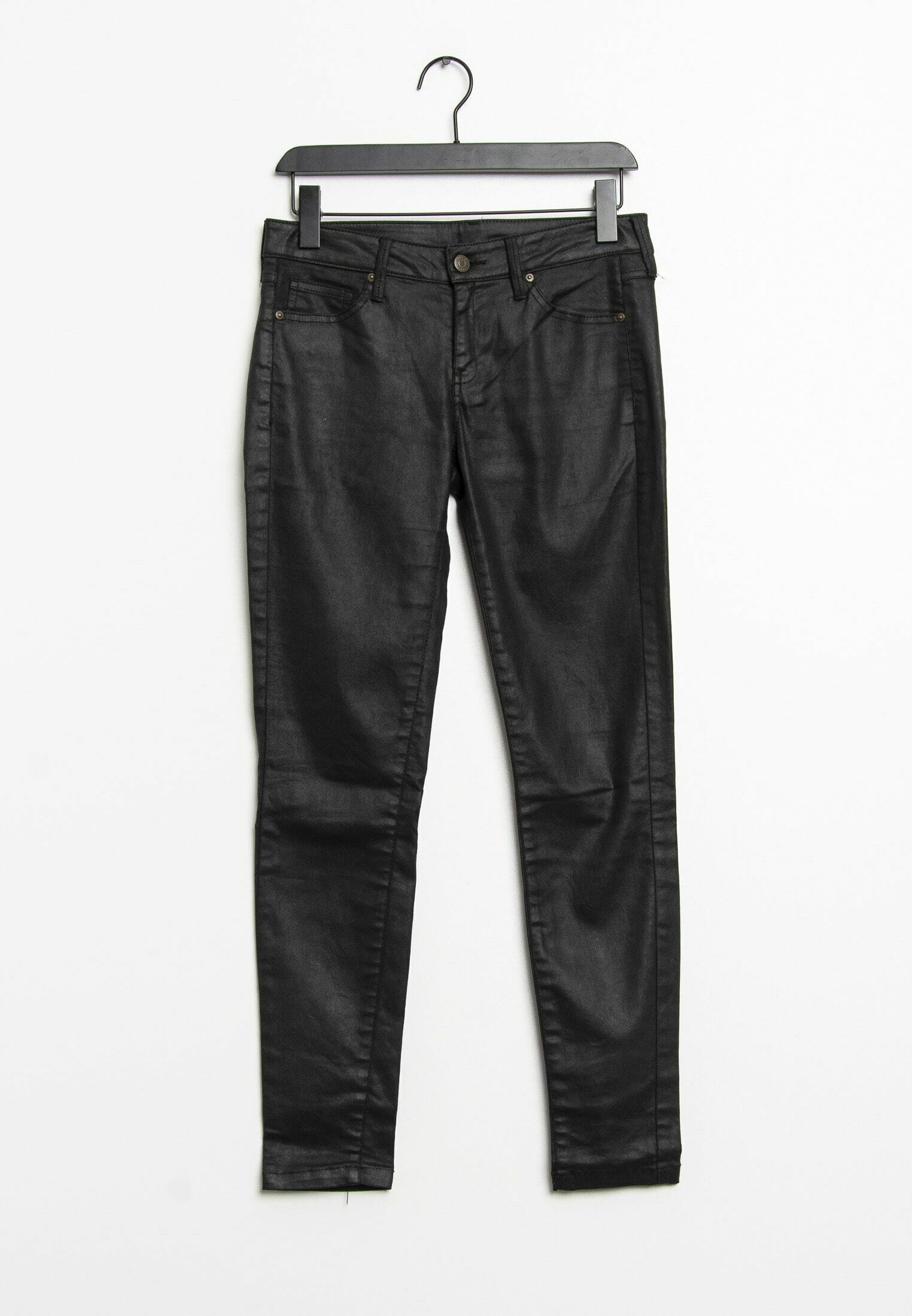 Mango Pantalón de cuero - black/negro - Zalando.es
