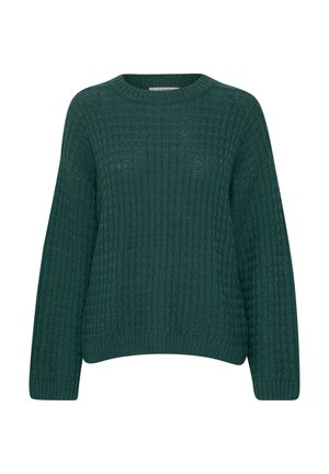 b.young MIT ABGESETZTEN SCHULTERN - Strickpullover - petrol