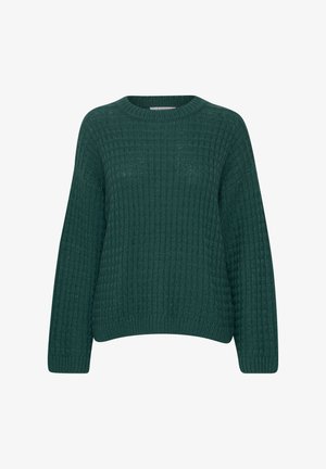 b.young MIT ABGESETZTEN SCHULTERN - Strickpullover - petrol