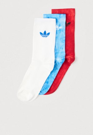 TIE DYE 3 PACK UNISEX - Meias - light blue/red/white