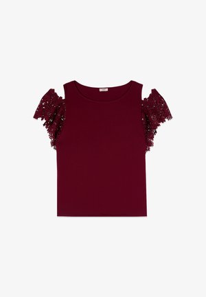 Oltre, T-shirt con stampa - bordeaux