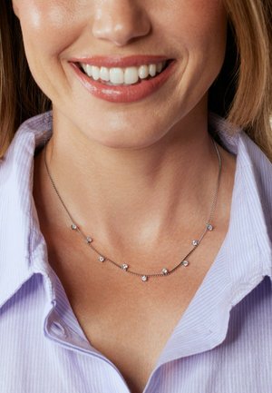 Lucardi, NECKLACES - STAHL ZIRCONIA - Necklace - silver-coloured zirconia