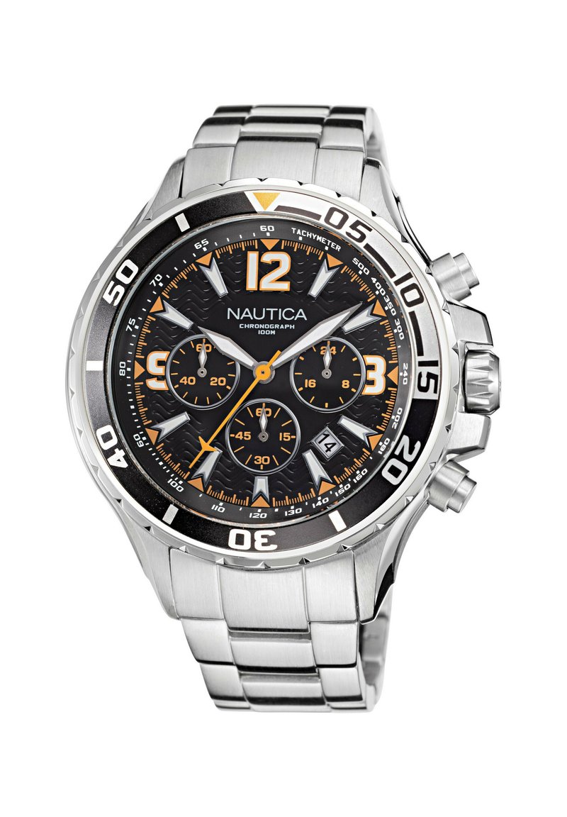 Nautica NST - Cronografo - silver coloured and black