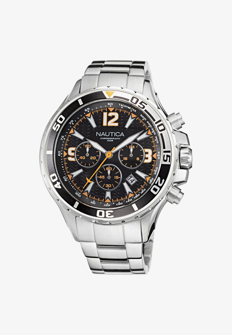 Nautica NST - Cronografo - silver coloured and black