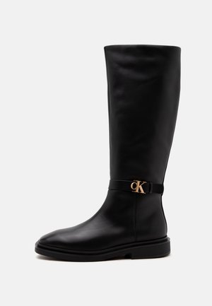 Calvin Klein, SQUARE HIGH BOOT - Μπότες - triple black