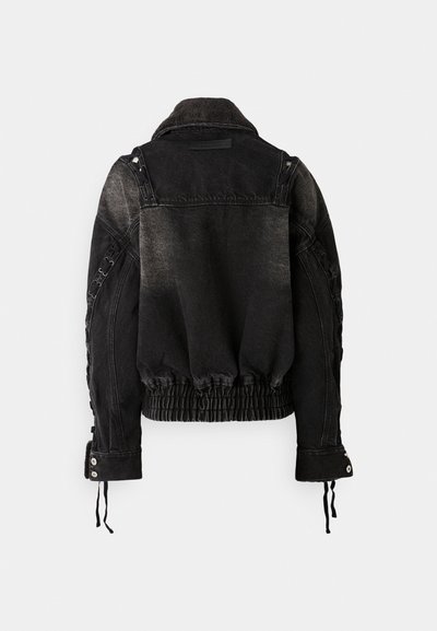 Feng Chen Wang DECONSTRUCTED LACE UP JACKET - Cowboyjakker - black