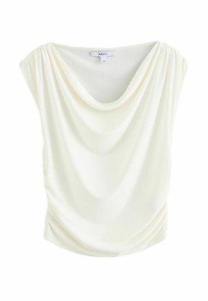 DRAPED REGULAR FIT - Camiseta estampada - ecru