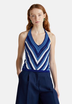 United Colors of Benetton STRIPED - Blouse - blue