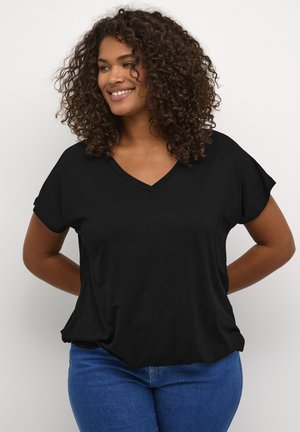 JENA V-NECK  - Jednoduché tričko - black deep