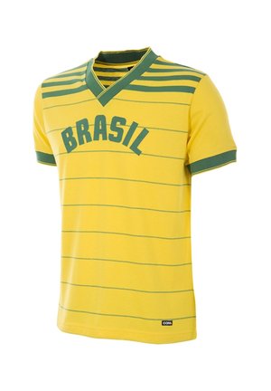 BRAZIL RETRO FOOTBALL - T-shirt print - yellow