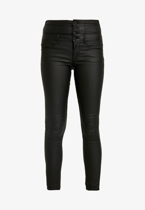 ONLY, ONLCORAL CORSAGE ROCK COATED - Pantalon classique - black
