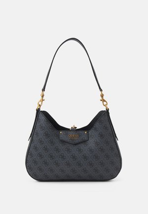 Guess BRENTON HOBO - Käsilaukku - coal logo