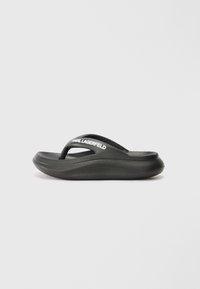 SKOONA - Sandale s remenom u obliku slova T - black rubber