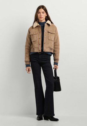 Pepe Jeans, NINA - Яке от изкуствена кожа - dark stone beige