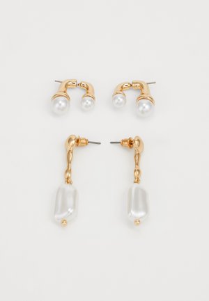 2 PACK - Earrings - gold-coloured