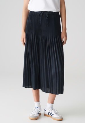 MIDI RIBANE FRENCH - A-line skirt - coal blue