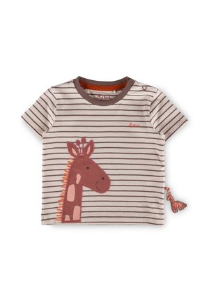 SAVANNE - T-shirt imprimé - creme braun geringelt