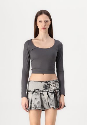 Soft Stretch Seamless Fabric Scoop Top - T-shirt à manches longues - magnet