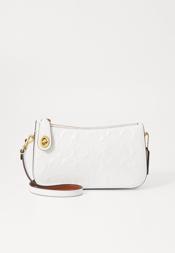 PATENT SIGNATURE LEATHER PENN - Handbag - chalk