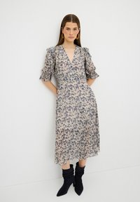 adL SLEEVE DETAILED  - Vestido informal - printed navy blue