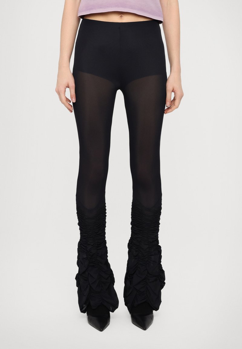 AVAVAV SMOCKED TROUSER - Kelnės - black