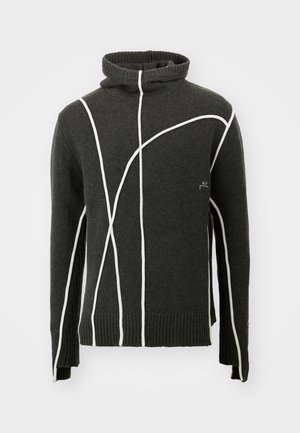 CONTOUR - Hoodie - grey/green olive grey