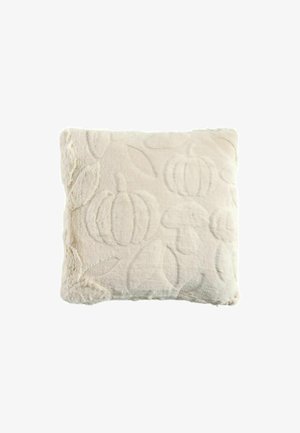 Next, 50 X 50CM FAUX FUR CARVED PUMPKIN - Scatter cushion - natural