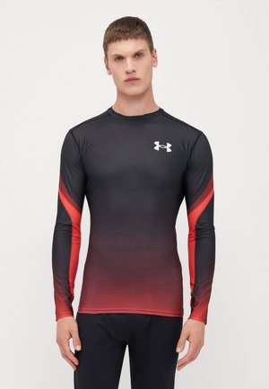 Under Armour HEATGEAR SUBLIMATED CREW - Apatiniai marškiniai - red/black/white