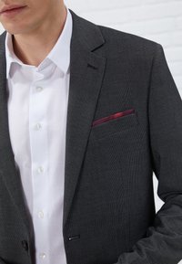 Pier One TWO TONE BIRDSEYE SUIT - Oblek - dark grey