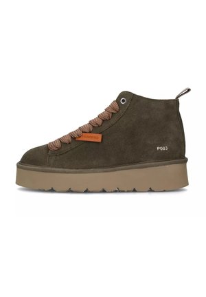 Stivaletti con plateau - olive