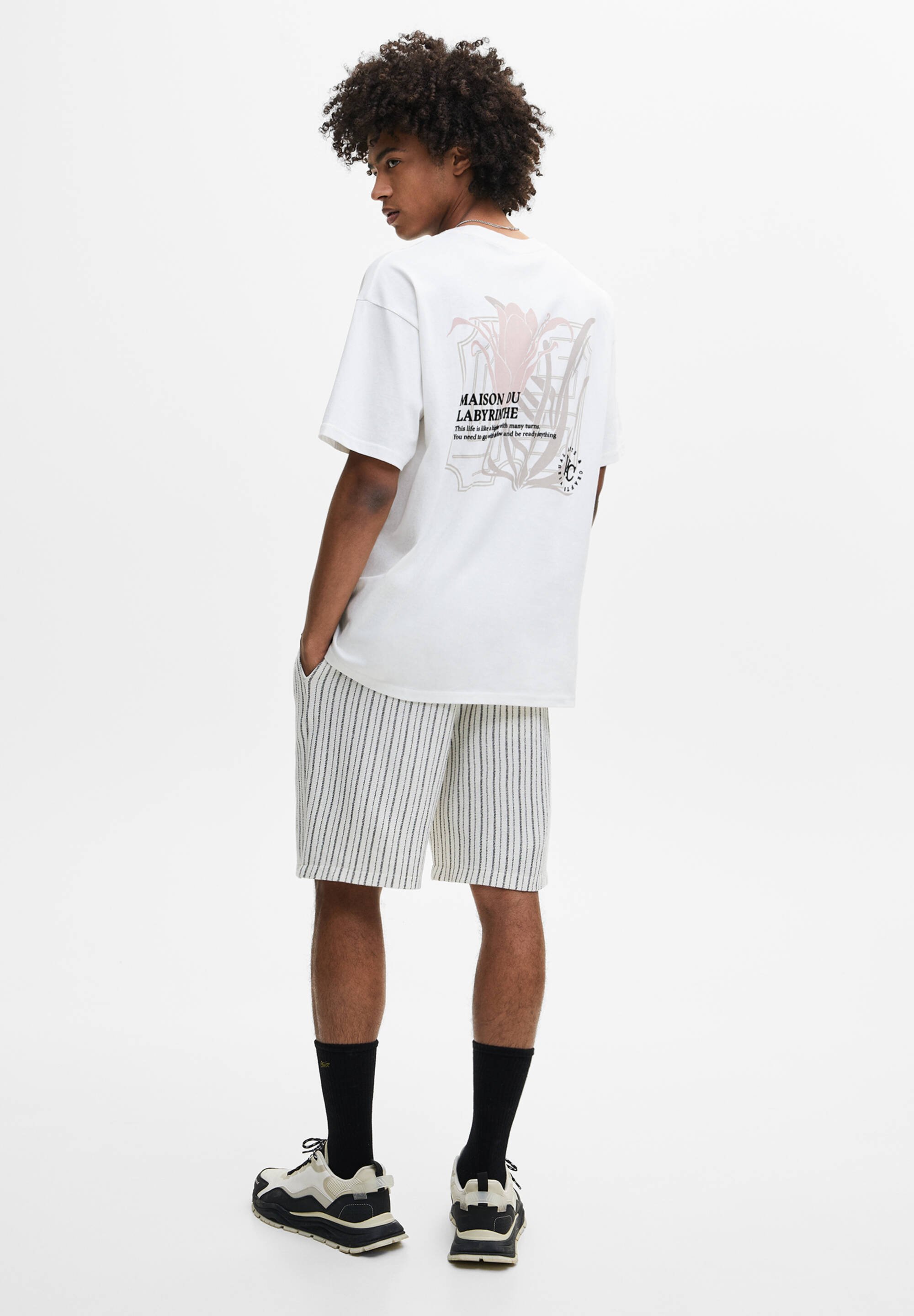 PULL\u0026BEAR SHORT SLEEVE - Print T-shirt 