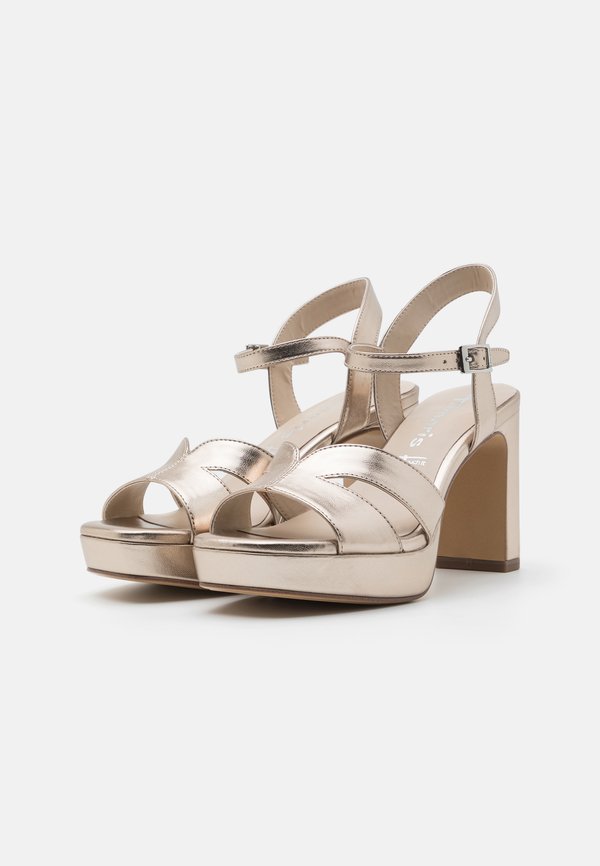 High heeled sandals - light gold3