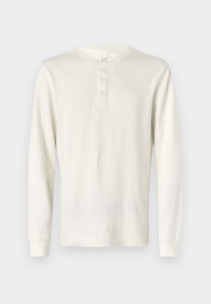 GAP WAFFLE HENLEY - Maglietta a manica lunga - ivory frost