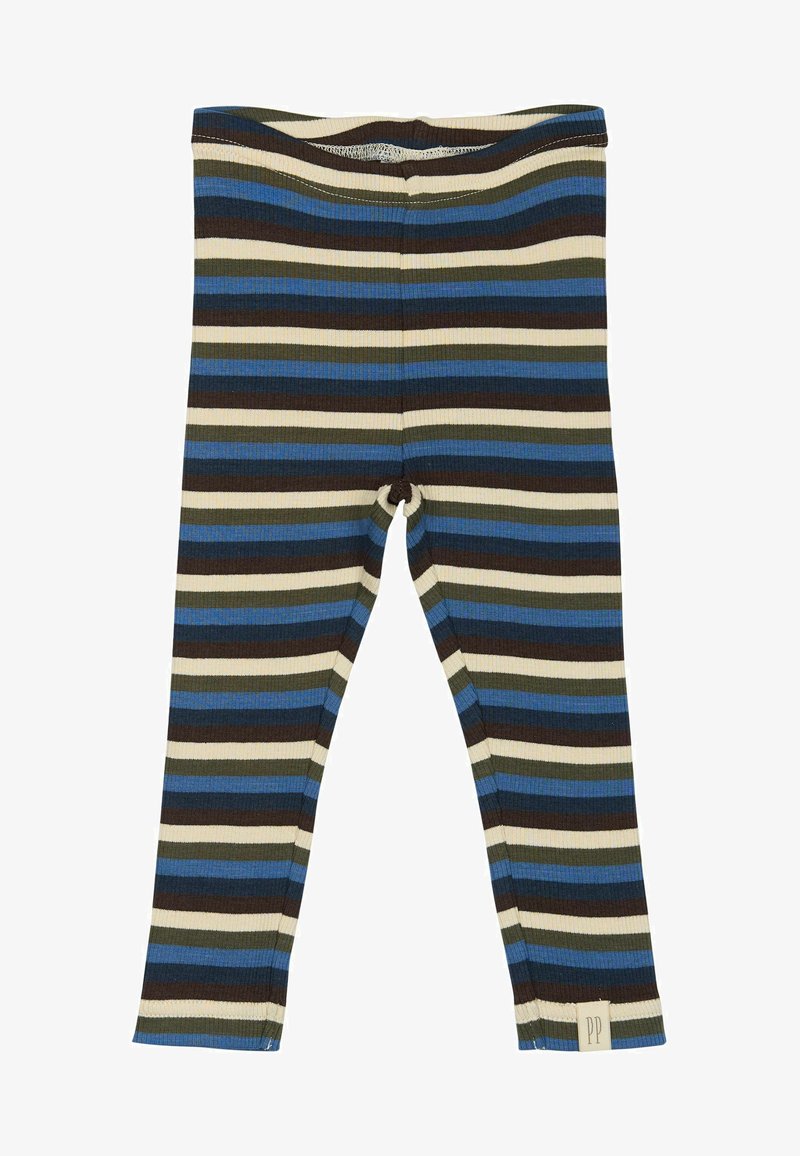 Rebraste tajice s horizontalnim prugama u plavoj, zelenoj, smeđoj i krem boji. Imaju udoban pojas i malu oznaku na rubu.