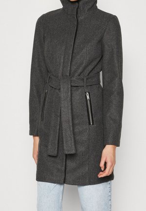 Klassisk frakke - mottled dark grey