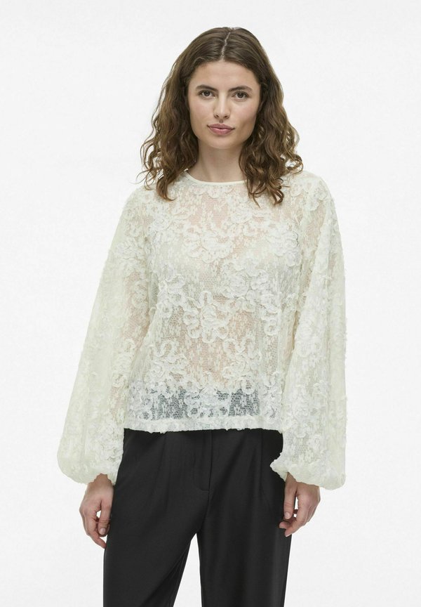 MIT LANGEN ÄRMELN RUNDHALS - Bluse - birch