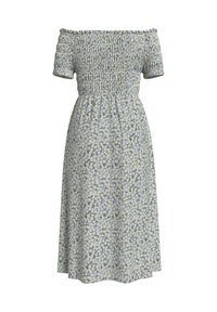 VILA OFF SHOULDER MIDI SMOCK - Kjole - blau