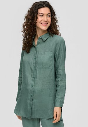s.Oliver LANGE MIT TURN-UP-ÄRMELN - Hemdbluse - helles petrol