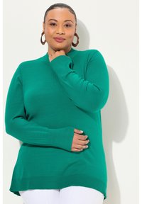 Ulla Popken STEHKRAGEN - Maglione - emerald green