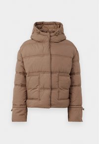NEW DAISY CROP LOGO PUFFER - Talvitakki - washed taupe