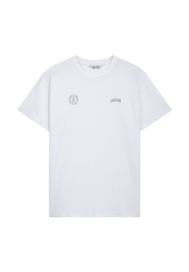 UNFAIR ATHLETICS TWO SIDES - Apdrukāts T-krekls - white grey