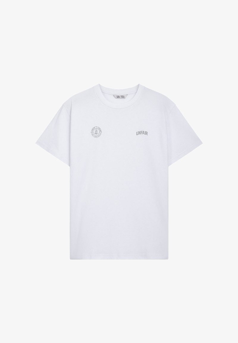 UNFAIR ATHLETICS TWO SIDES - Apdrukāts T-krekls - white grey