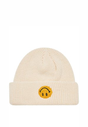 SMILEY UPSIDE DOWN - Beanie - ecru