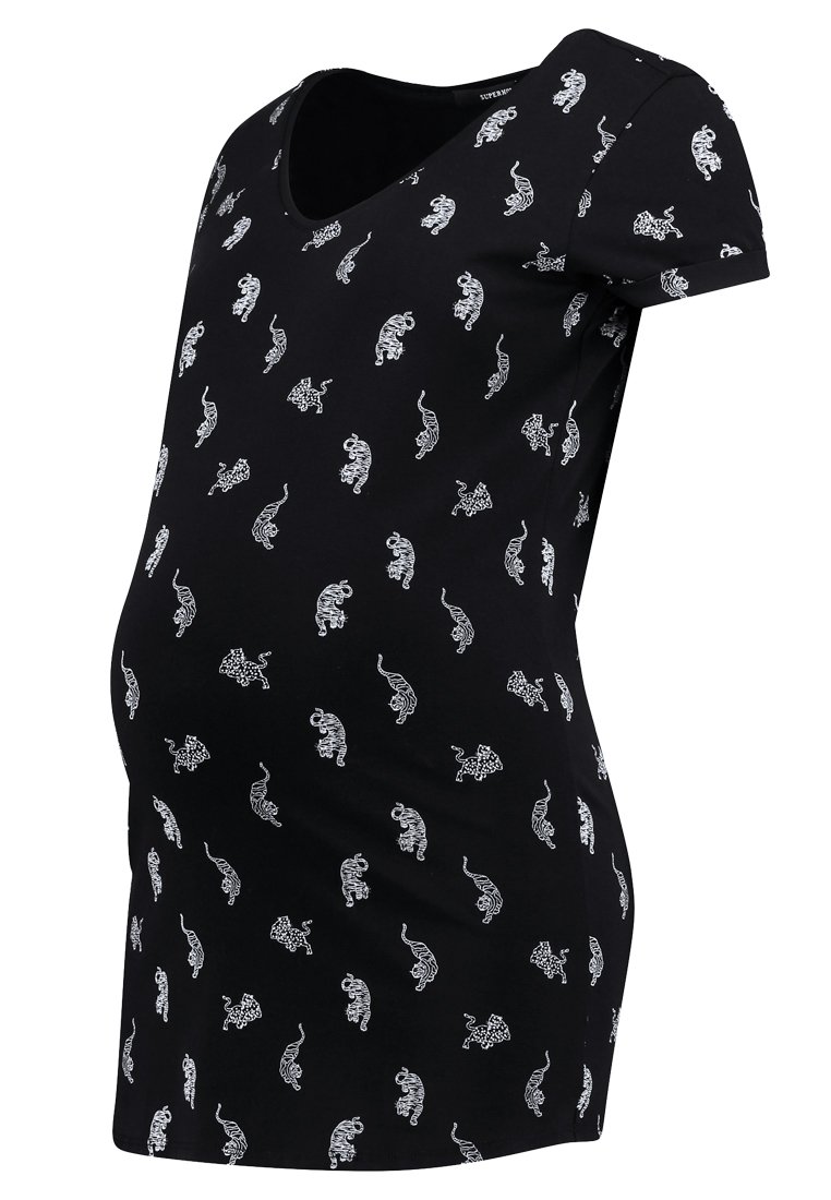 Supermom T-shirt print zwart