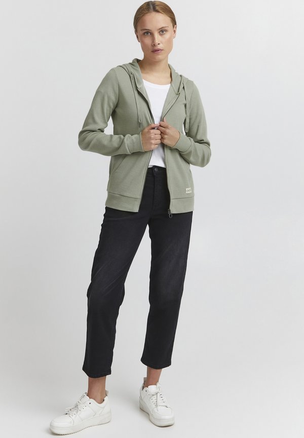 OXLOVA - Zip-up sweatshirt - seagrass melange4