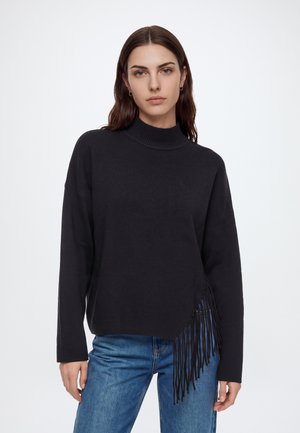 Vero Moda, VMMAGPIE HIGHNECK FRINGE PULLOVER - Пуловер - black