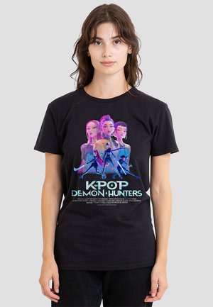 K-POP DEMON HUNTERS - HUNTRIX BILLBOARD POSTER - T-Shirt print - black
