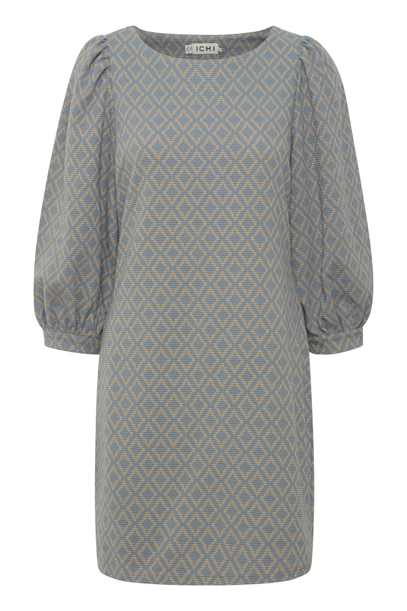 Ichi Gebreide jurk blauw Ichi Gebreide jurk blauw